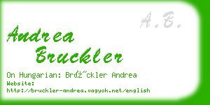 andrea bruckler business card